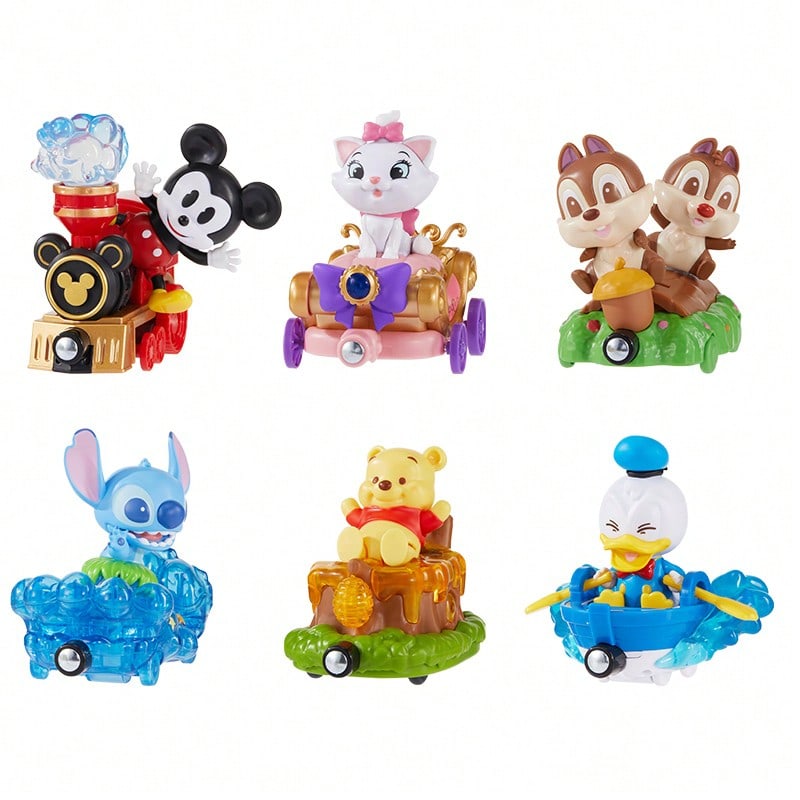 🚗 MINISO Disney Classic Characters Blind Box – Fun Bumper Car & Steam Train Mystery Figure (1 Random Box)
