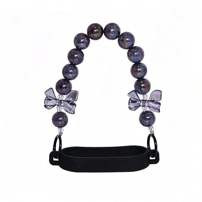 🎀 Beaded Water Bottle Charm Strap – Bow Lanyard Accessory for 20–40oz Tumblers Multicolor