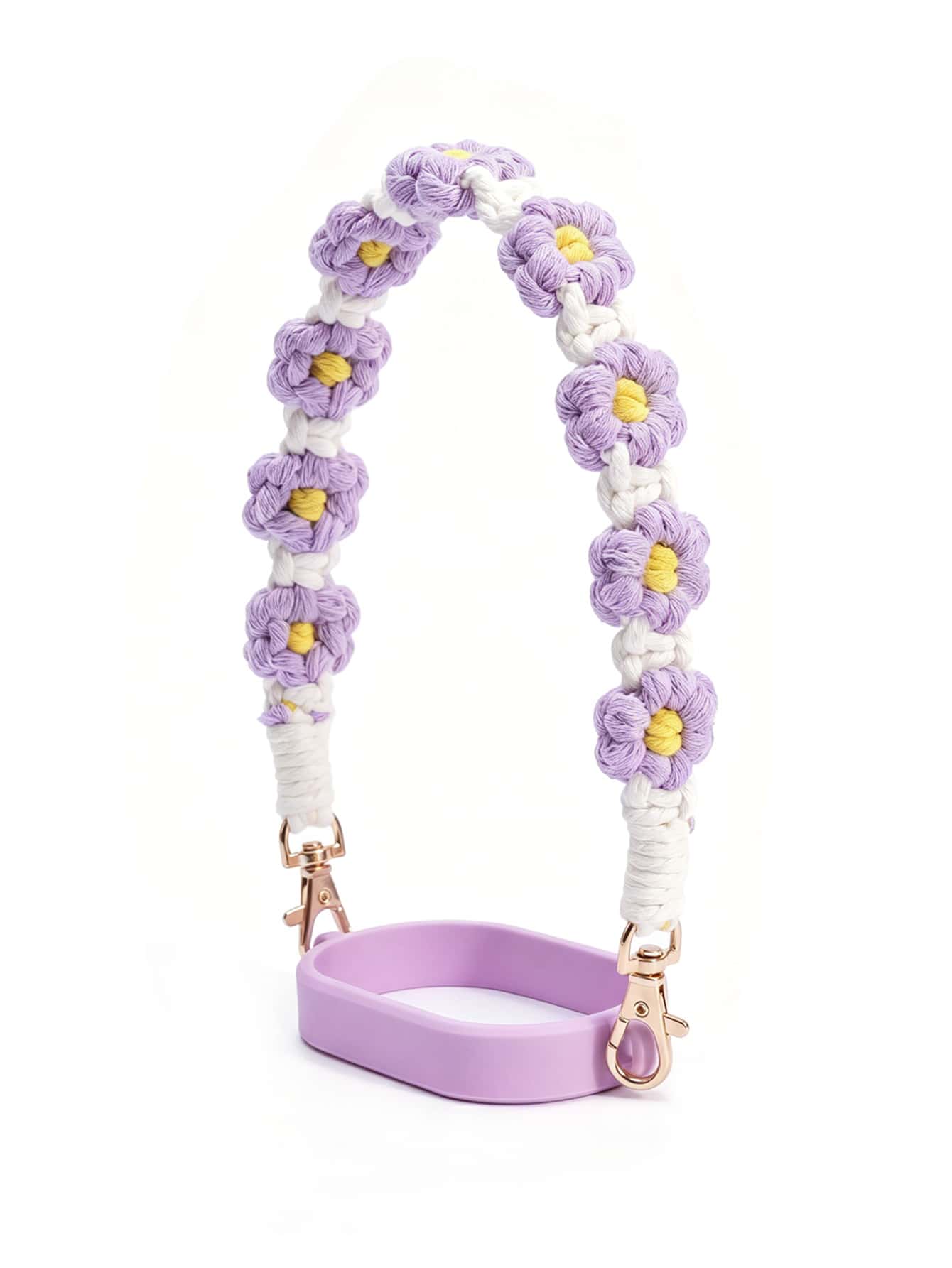 🎀 Beaded Water Bottle Charm Strap – Bow Lanyard Accessory for 20–40oz Tumblers (Flower Handle)