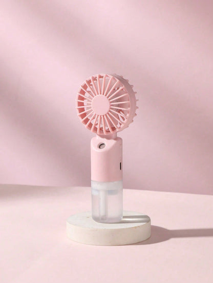Mini Handheld Mist Fan – Portable Rechargeable Cooling Fan with Humidifying Spray