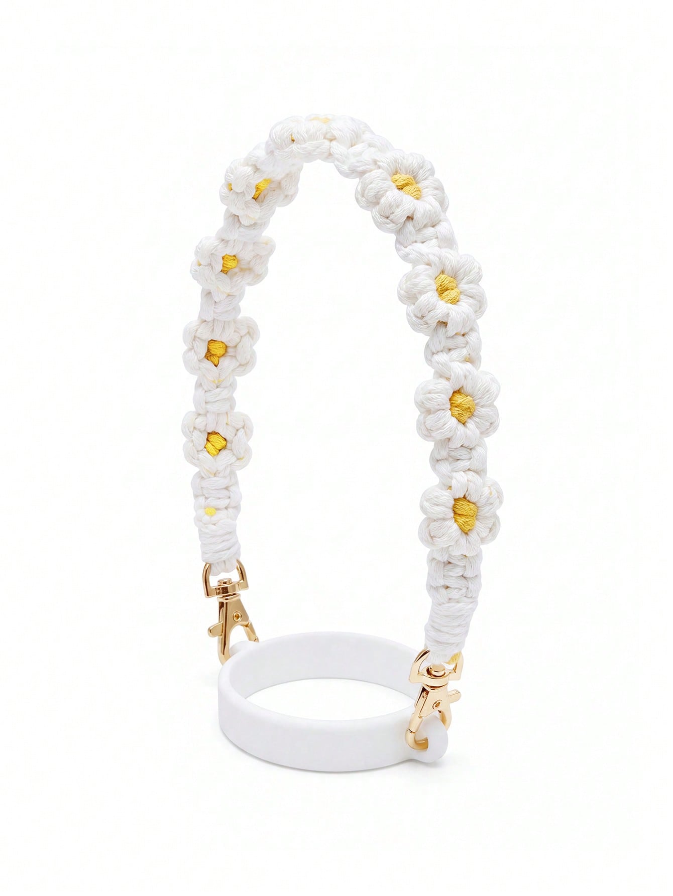🎀 Beaded Water Bottle Charm Strap – Bow Lanyard Accessory for 20–40oz Tumblers (Flower Handle)