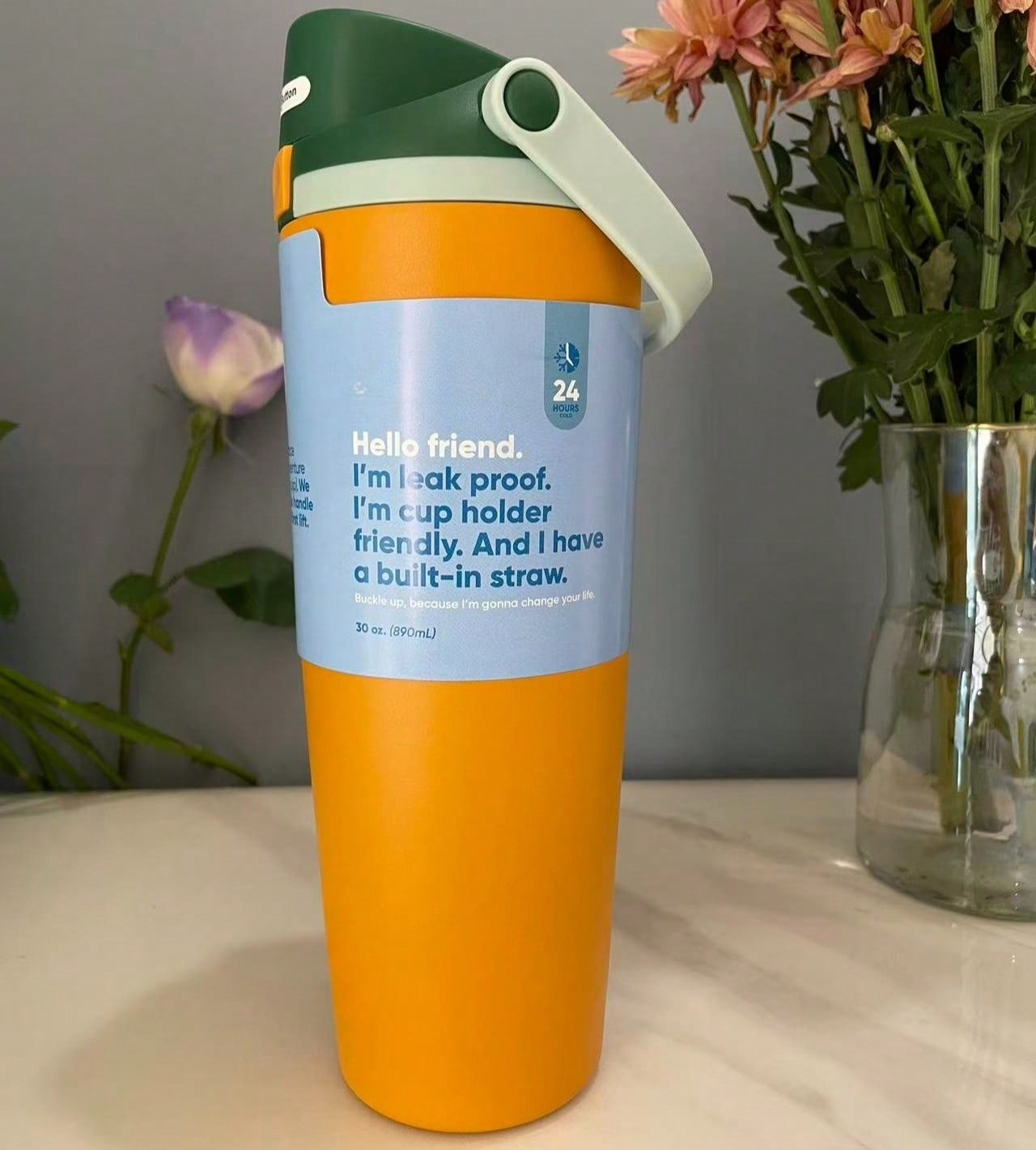 🥤 30oz Boneyard Vacuum Insulated Tumbler – Stainless Steel Hot & Cold Travel Mug(Yellow)