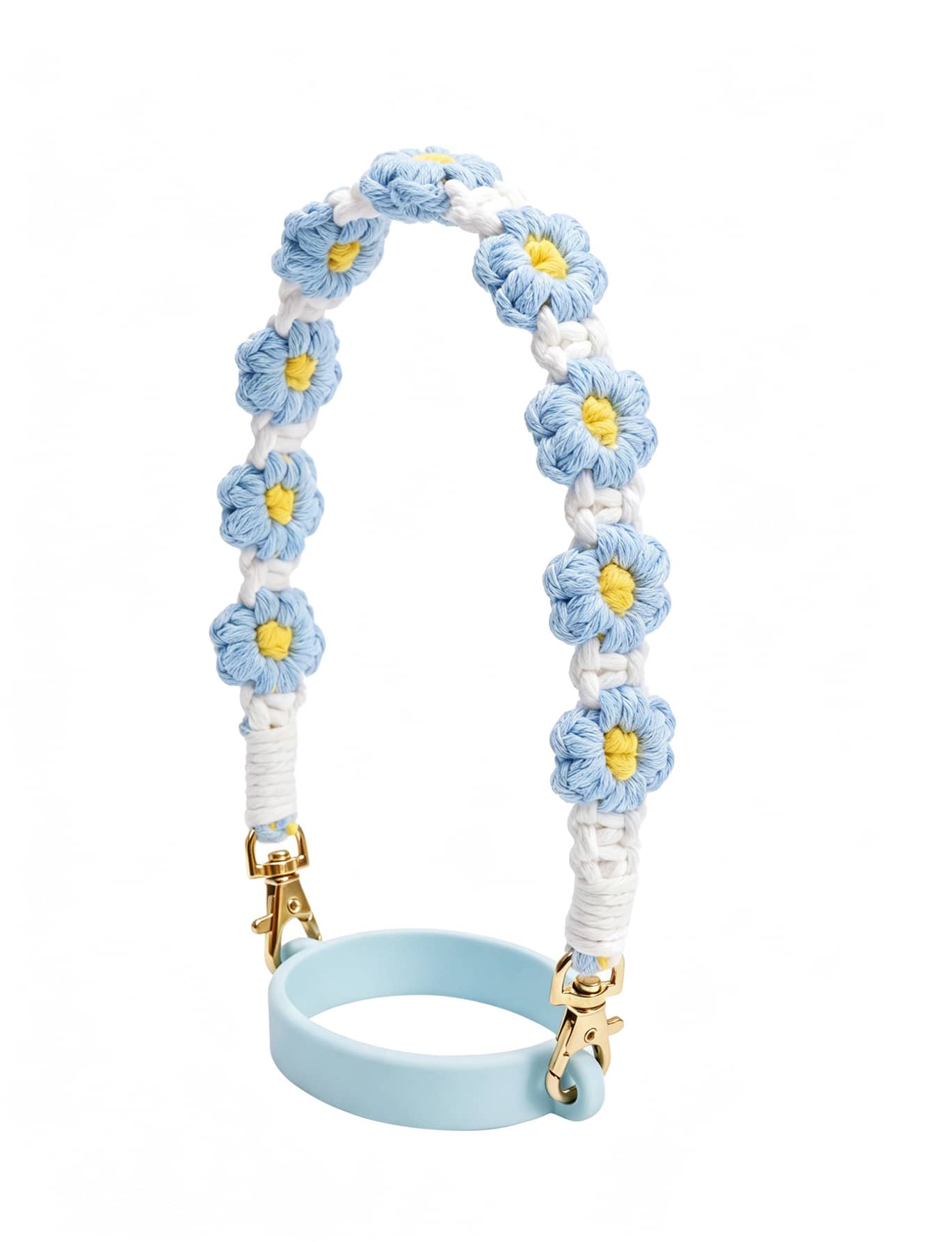 🎀 Beaded Water Bottle Charm Strap – Bow Lanyard Accessory for 20–40oz Tumblers (Flower Handle)