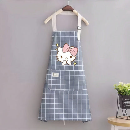 🎀 Hello Kitty Waterproof Apron – Adjustable Kitchen & Craft Apron with Pockets