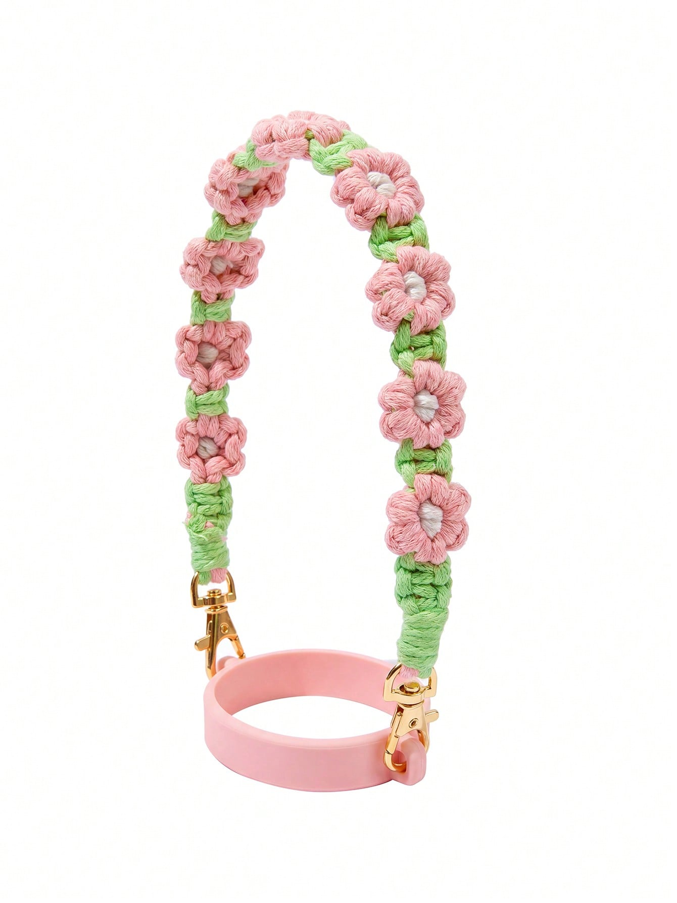 🎀 Beaded Water Bottle Charm Strap – Bow Lanyard Accessory for 20–40oz Tumblers (Flower Handle)