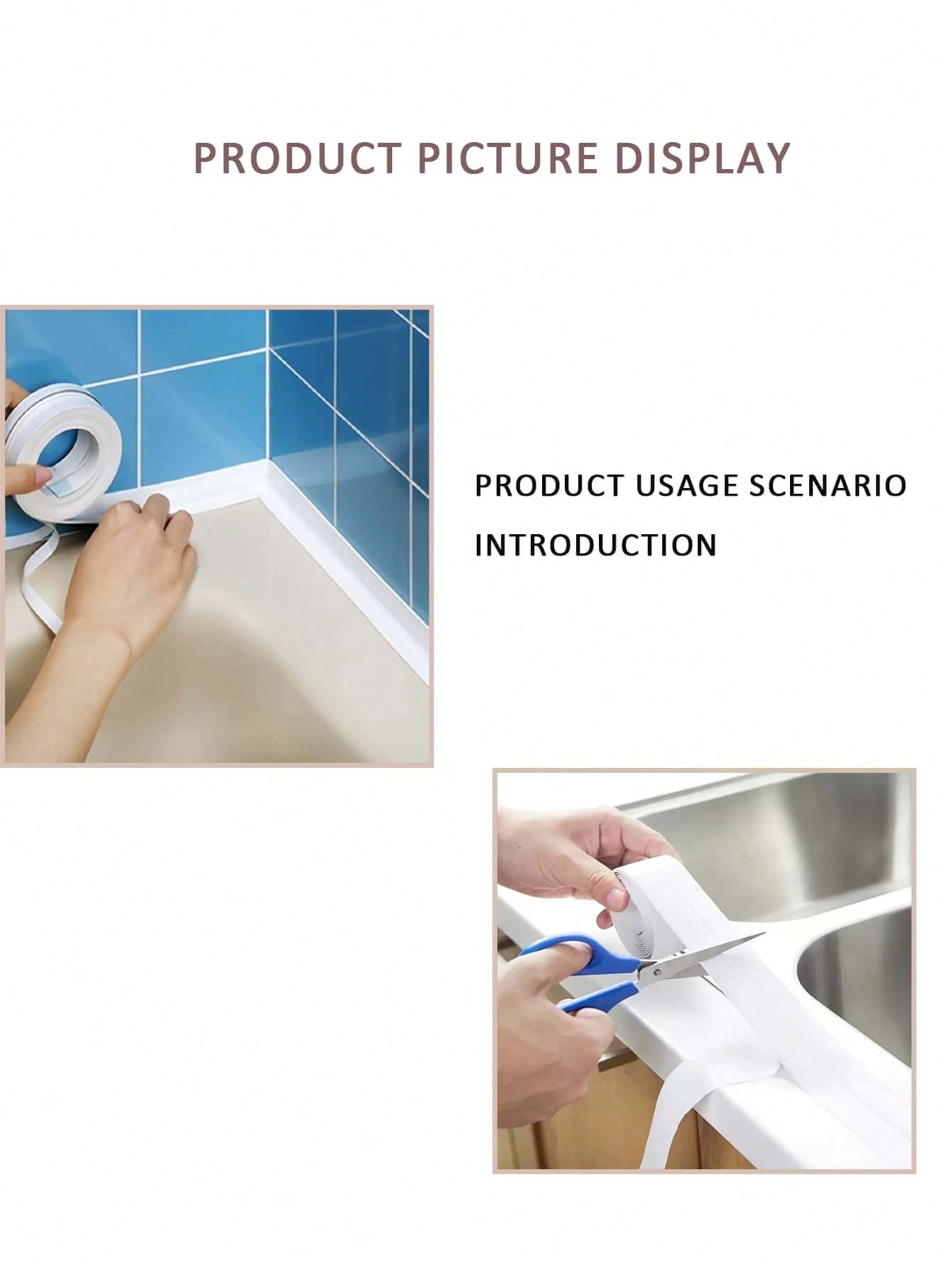 Waterproof Sealing Tape for Kitchen, Bathroom, Toilet & Tile Gaps – Mold-Resistant Caulk Strip for Corners & Seam Lines