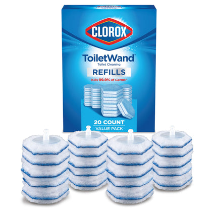 Toiletwand Disinfecting Refills, Disposable Wand Heads, 20/30 Count (Package May Vary)