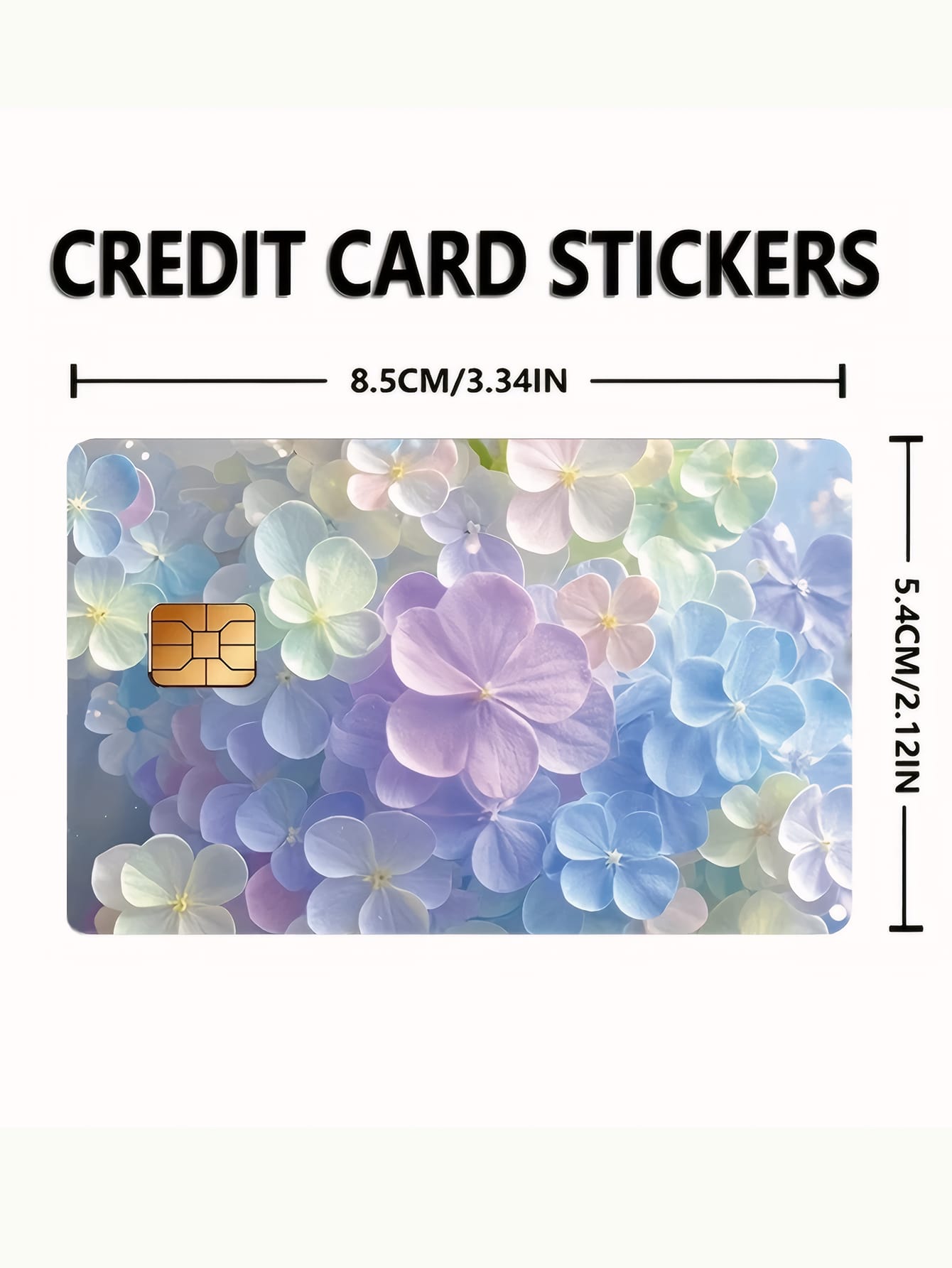 1Pc/2Pcs Slim Credit Card Skin, Floral Design Macaron Color PVC Durable Anti-Fingerprint Privacy Protection Sticker, Suitable for Bank Cards, Bus Cards, Debit Cards, Commuter Cards, Campus Cards DIY Decorative Sticker,Back to School,School Supplies