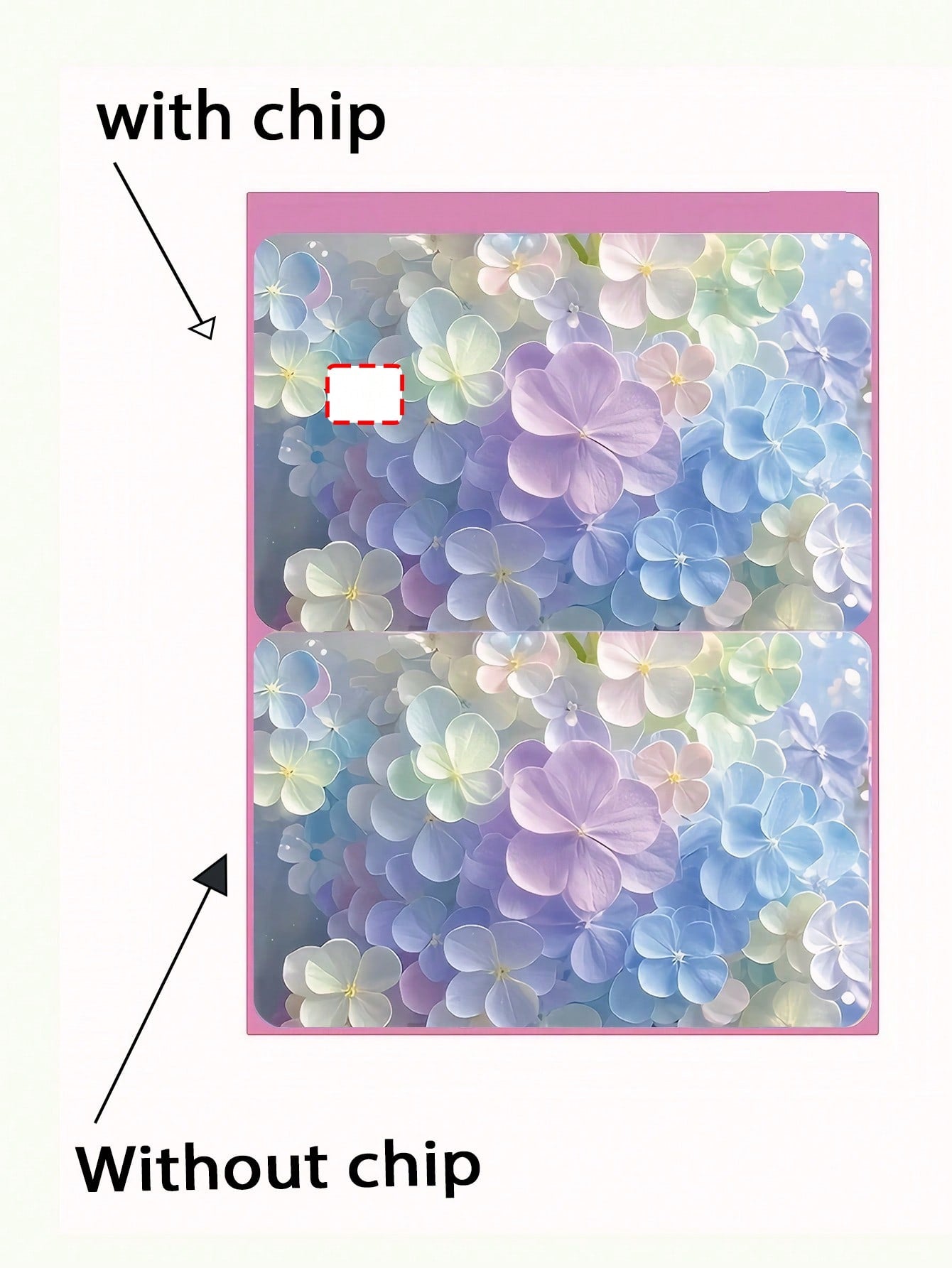 1Pc/2Pcs Slim Credit Card Skin, Floral Design Macaron Color PVC Durable Anti-Fingerprint Privacy Protection Sticker, Suitable for Bank Cards, Bus Cards, Debit Cards, Commuter Cards, Campus Cards DIY Decorative Sticker,Back to School,School Supplies