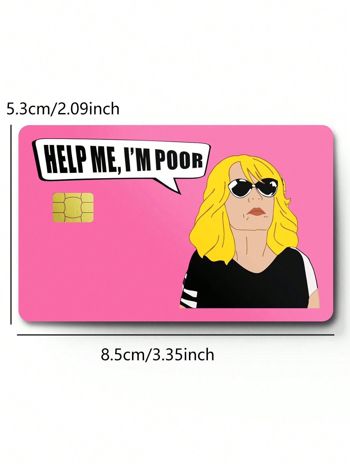 Funny Pink Credit Card Stickers – 1Pc/3Pcs Set, Durable Decorative Card Skins for Bank, Debit & Transportation Cards