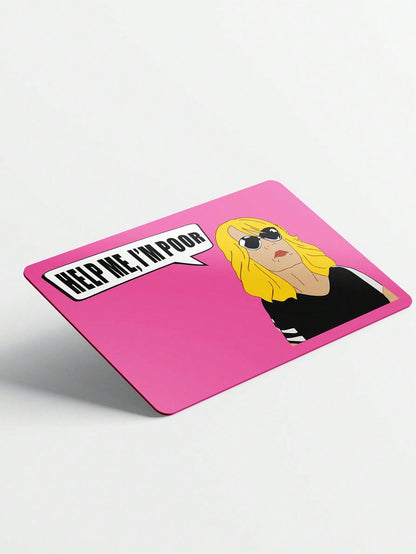 Funny Pink Credit Card Stickers – 1Pc/3Pcs Set, Durable Decorative Card Skins for Bank, Debit & Transportation Cards