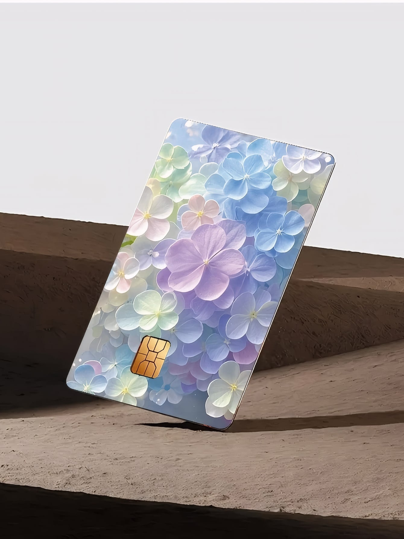 1Pc/2Pcs Slim Credit Card Skin, Floral Design Macaron Color PVC Durable Anti-Fingerprint Privacy Protection Sticker, Suitable for Bank Cards, Bus Cards, Debit Cards, Commuter Cards, Campus Cards DIY Decorative Sticker,Back to School,School Supplies