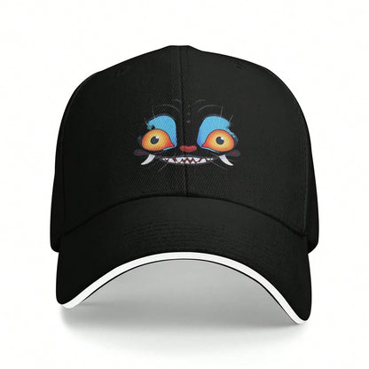 K-Pop Demon Hunters Blue Tiger Derpy Baseball Cap — Street Style Trucker Hat with Sunscreen Print (Outdoor / Gym)