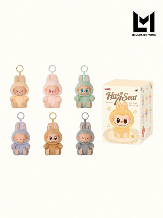 POP MART Labubu Blind Box Labubu THEMONSTERS Sit Sit Party Plush Blind Box,100% Authentic-Bag&Car Pendant-Holiday Gift- Sealed Mystery Box-Random Sealed Collectible(Only One Box)Final Sell