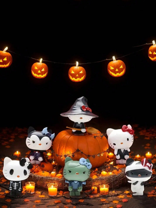 Sanrio Halloween Figurine Set – 12pcs Hello Kitty & Friends Collectible PVC Toys, Birthday & Holiday Gifts