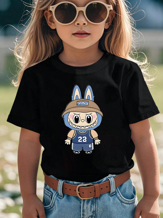 An Interesting Labab Print T-Shirt — 100% Breathable 180G Short-Sleeve Top | Machine-Washable Casual Tee for Boys & Girls