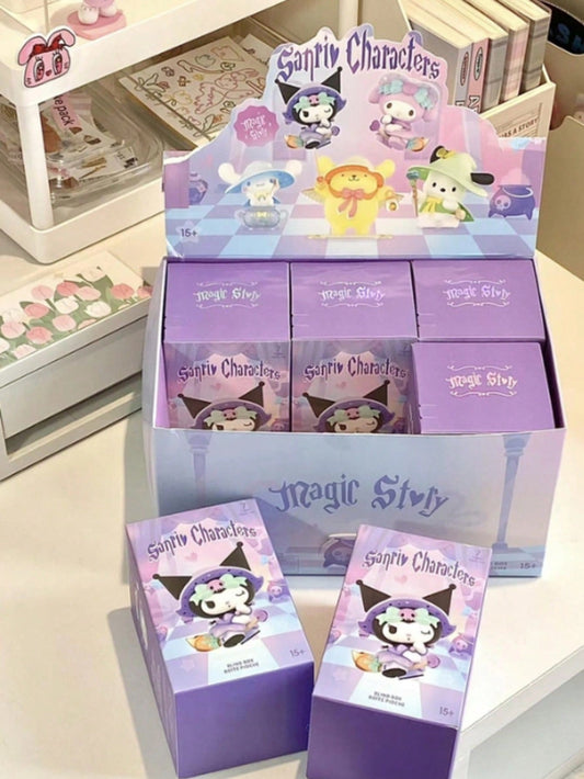 Sanrio "2025 New Sanrio Magical Story Blind Box Set - 6 Cute Collectible Figures + 1 Secret Surprise, Kawail Desktop Decor, Stress Relief Toys For Adults, Fantasy Themed Cute Cartoon Dolls"