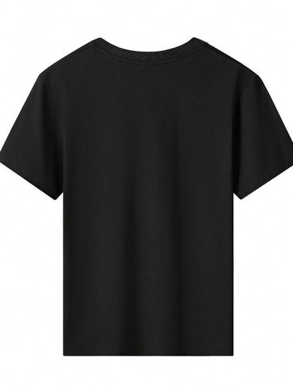 An Interesting Labab Print T-Shirt — 100% Breathable 180G Short-Sleeve Top | Machine-Washable Casual Tee for Boys & Girls