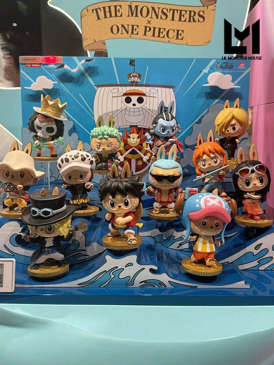 POP MART Labubu Blind Box ; Dream To Set Sail Again; The MONSTERS*One Piece And The Straw Hats Together ,100% Authentic-Holiday Gift- Sealed Mystery Box-Random Sealed Collectible(Only One Box)Final Sell