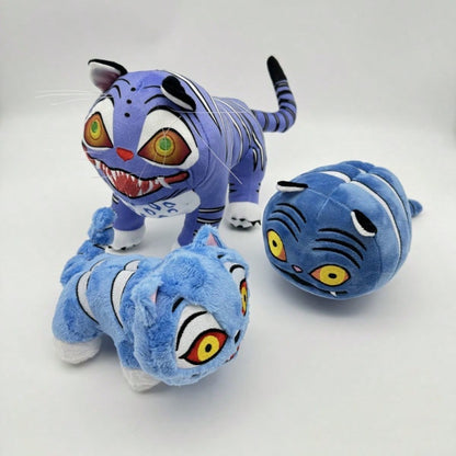 K-POP Demon Hunters Plush Toy — Cute Blue Tiger Stuffed Animal, Kawaii Anime Style Collectible Doll (Official Licensed K-POP Gift)