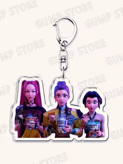 6/8-Pack Popular K-Pop TV Keychains — Rumi, Zoey & Jinu Enamel Bag Charms | Cute Keyrings for Fans, Friends & Gifts