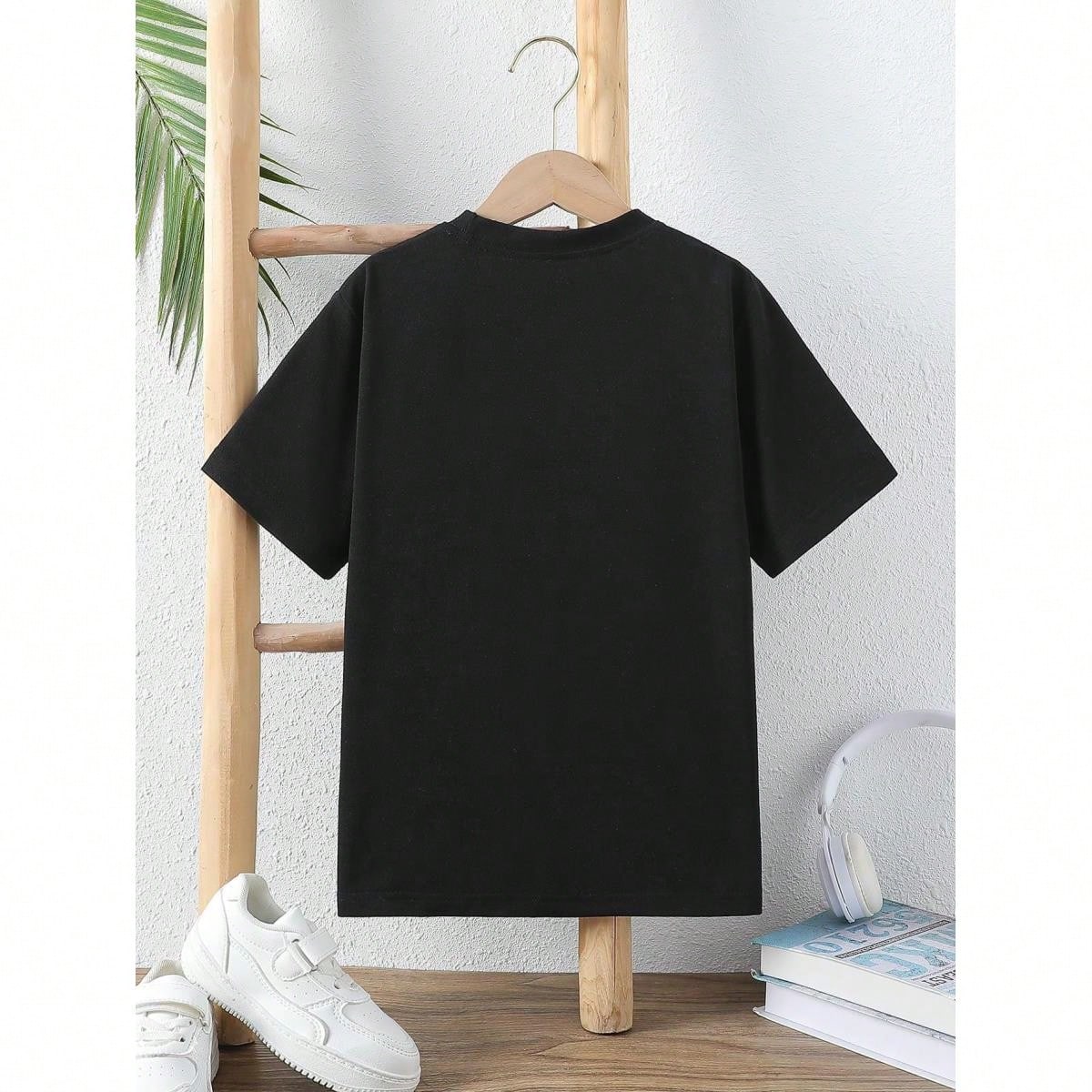 Tween/Teen Girls’ “KPOP Demon” Cotton Graphic Tee – Rumi, Zoey & Mira Bold Print Summer T-Shirt, Black