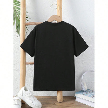 Tween/Teen Girls’ “KPOP Demon” Cotton Graphic Tee – Rumi, Zoey & Mira Bold Print Summer T-Shirt, Black
