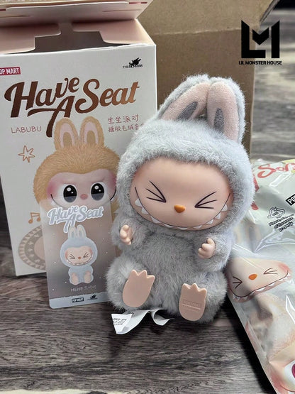 POP MART Labubu Blind Box Labubu THEMONSTERS Sit Sit Party Plush Blind Box,100% Authentic-Bag&Car Pendant-Holiday Gift- Sealed Mystery Box-Random Sealed Collectible(Only One Box)Final Sell
