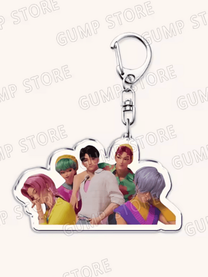 6/8-Pack Popular K-Pop TV Keychains — Rumi, Zoey & Jinu Enamel Bag Charms | Cute Keyrings for Fans, Friends & Gifts