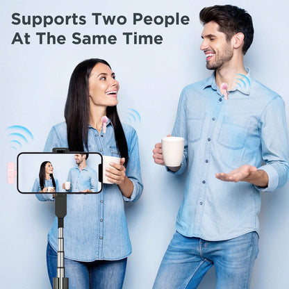Professional Wireless Lavalier Microphone – Plug & Play Clip-On Lapel Mic for Smartphone, Vlog, Interview & Teaching