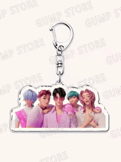 6/8-Pack Popular K-Pop TV Keychains — Rumi, Zoey & Jinu Enamel Bag Charms | Cute Keyrings for Fans, Friends & Gifts
