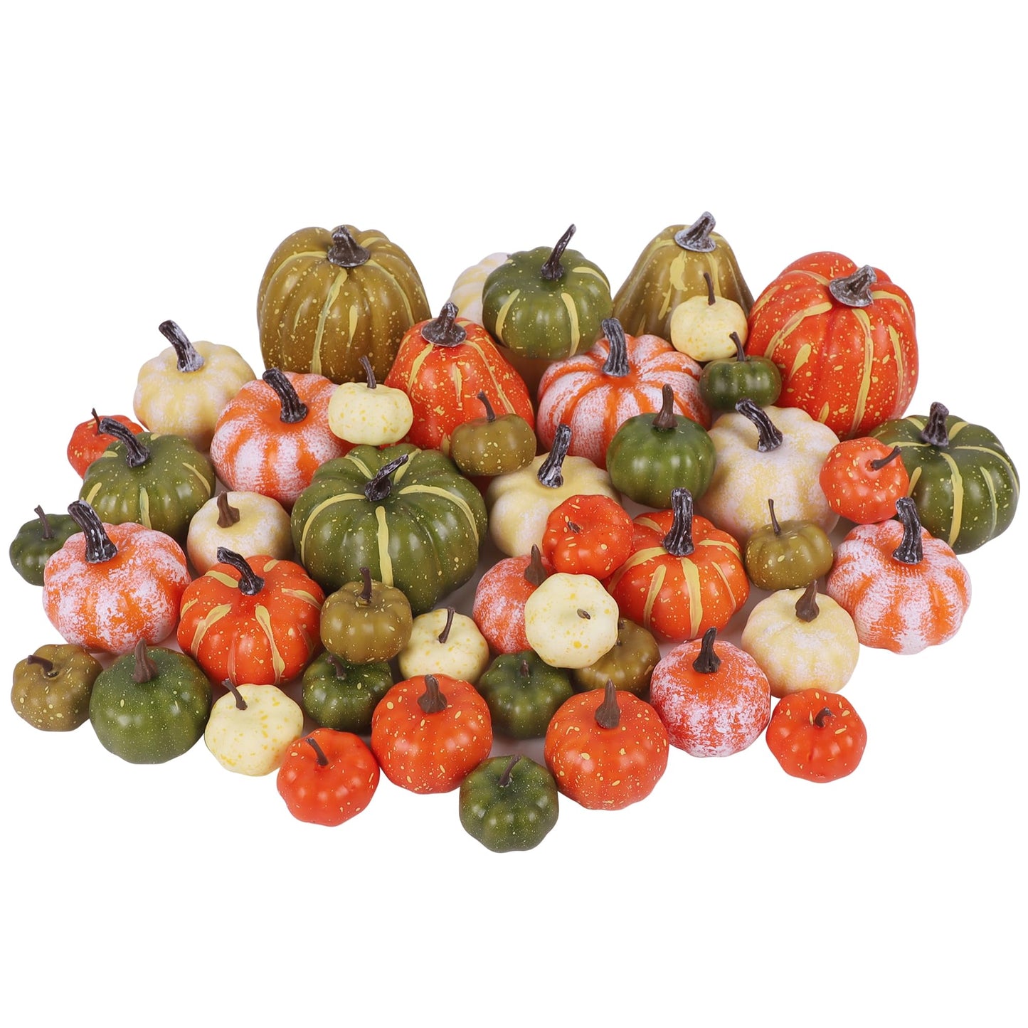 Fall Decorations for Home-6Pcs Mini Pumpkins & 2Pcs Gourds, 30Pcs Autumn Leaves & 10Pcs Acorns, 2Pcs Pinecones Centerpiece Set -Thanksgiving Harvest Decor for Table, Mantel, Party Backdrop