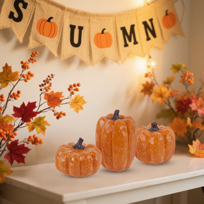 Fall Decorations for Home-6Pcs Mini Pumpkins & 2Pcs Gourds, 30Pcs Autumn Leaves & 10Pcs Acorns, 2Pcs Pinecones Centerpiece Set -Thanksgiving Harvest Decor for Table, Mantel, Party Backdrop