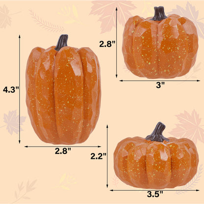 Fall Decorations for Home-6Pcs Mini Pumpkins & 2Pcs Gourds, 30Pcs Autumn Leaves & 10Pcs Acorns, 2Pcs Pinecones Centerpiece Set -Thanksgiving Harvest Decor for Table, Mantel, Party Backdrop