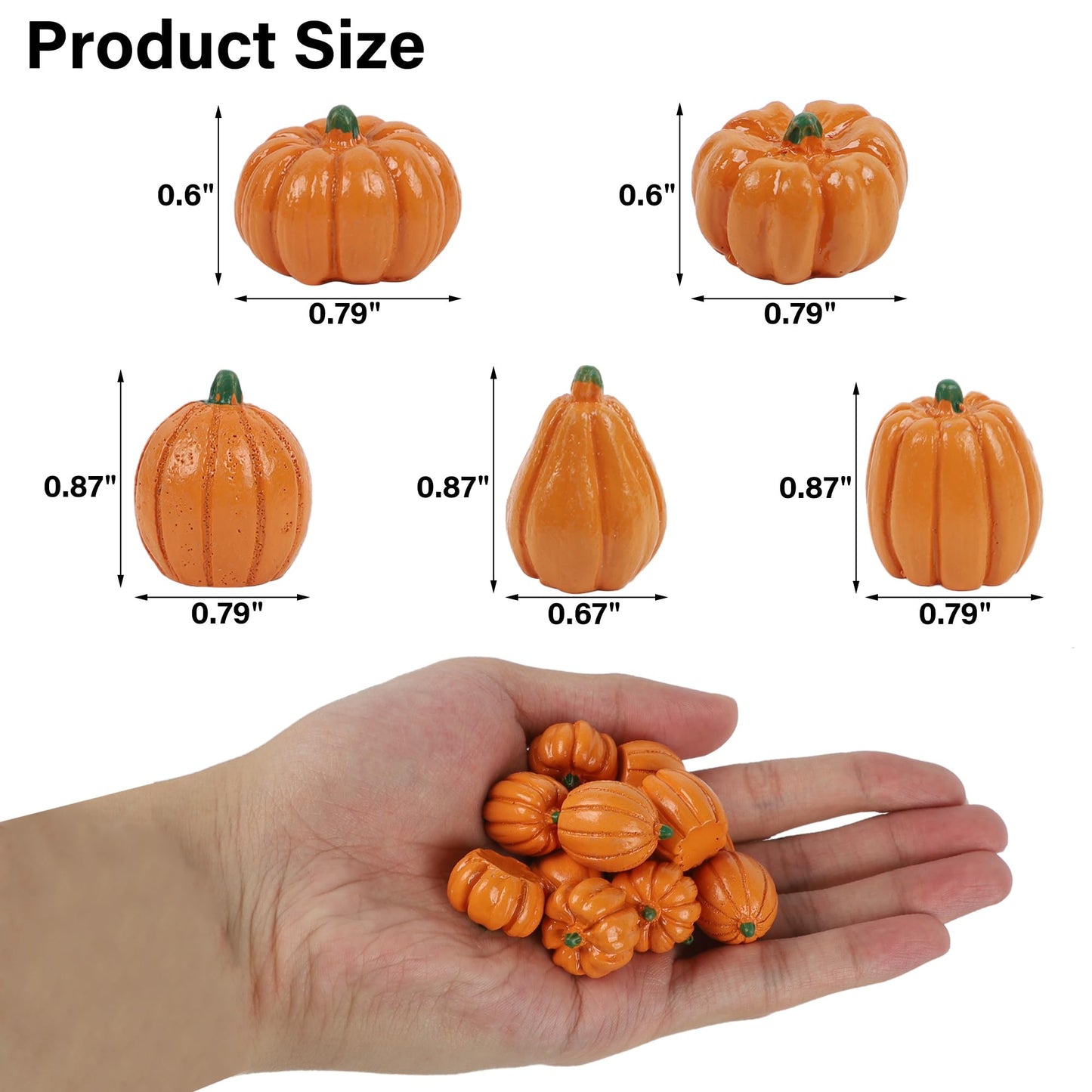 Fall Decorations for Home-6Pcs Mini Pumpkins & 2Pcs Gourds, 30Pcs Autumn Leaves & 10Pcs Acorns, 2Pcs Pinecones Centerpiece Set -Thanksgiving Harvest Decor for Table, Mantel, Party Backdrop