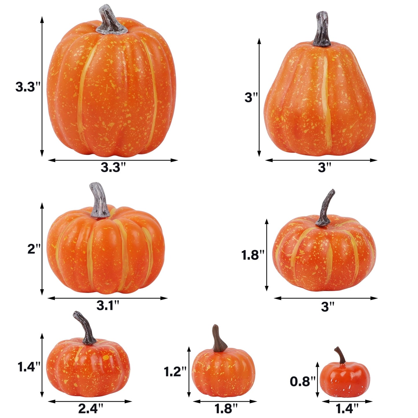 Fall Decorations for Home-6Pcs Mini Pumpkins & 2Pcs Gourds, 30Pcs Autumn Leaves & 10Pcs Acorns, 2Pcs Pinecones Centerpiece Set -Thanksgiving Harvest Decor for Table, Mantel, Party Backdrop
