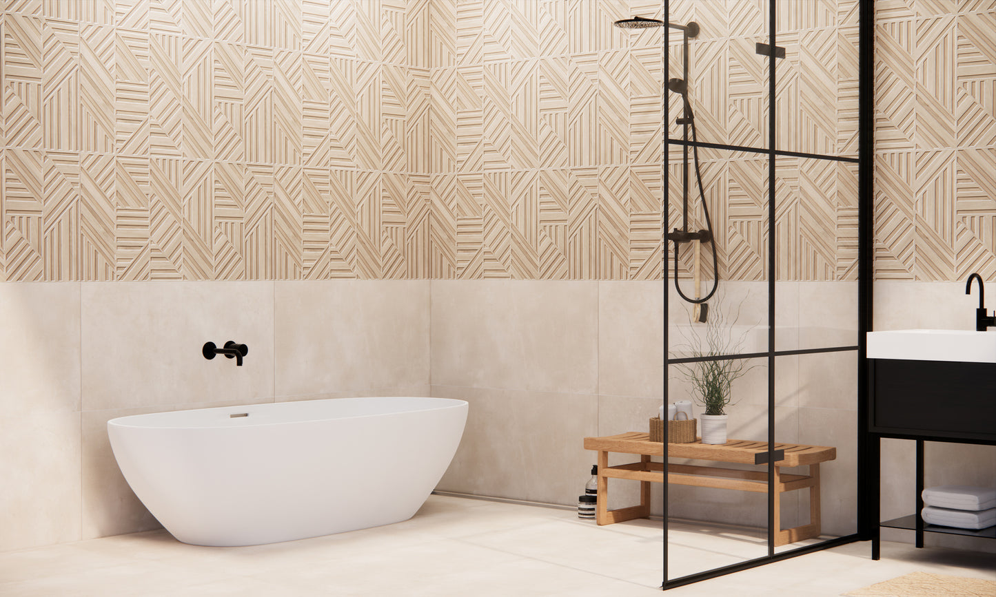 Poppins Terra 24x48 Porcelain Deco Tile - Matt