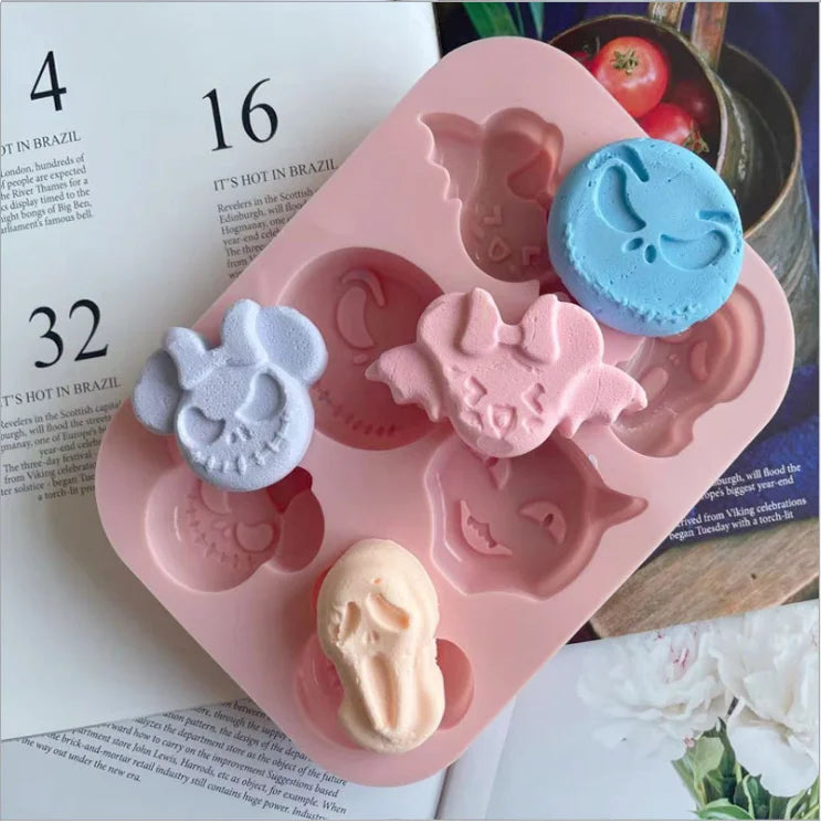 Halloween Silicone Mold DIY Cake Dessert Decoration Pudding Dessert Chocolate Mold Halloween Ghost Silicone Mold