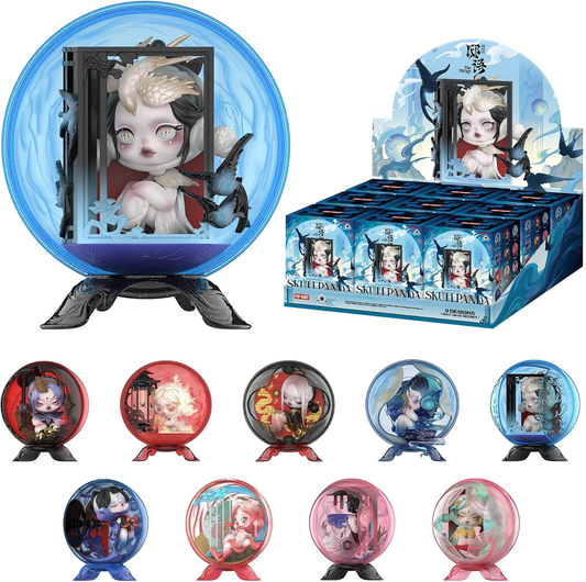 SKULLPANDA the Mirage Series Figures Blind Box Figures, Random Design Mystery Toys for Modern Home Decor, Collectible Toy Set for Desk Accessories, Whole Set