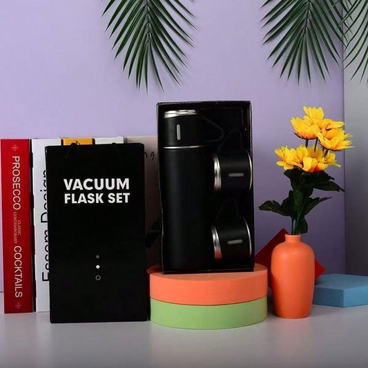 304 Stainless Steel Vacuum Insulated Cup Set – 1 Cup with 3 Lids Gift Box