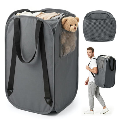 🎒 House Again 76L Laundry Backpack – Heavy-Duty Foldable Laundry Bag with Adjustable Shoulder Straps