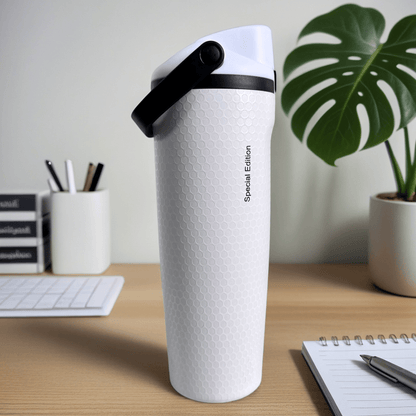 30oz Honeycomb Insulated Water Cup – Leak-Proof Vacuum Tumbler with Dual Drinking Spouts