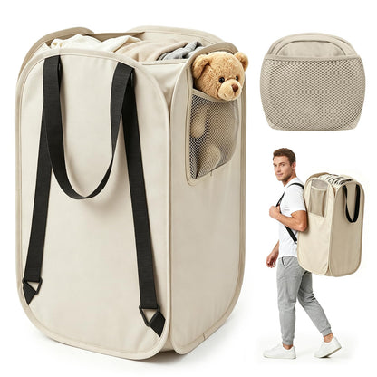 🎒 House Again 76L Laundry Backpack – Heavy-Duty Foldable Laundry Bag with Adjustable Shoulder Straps
