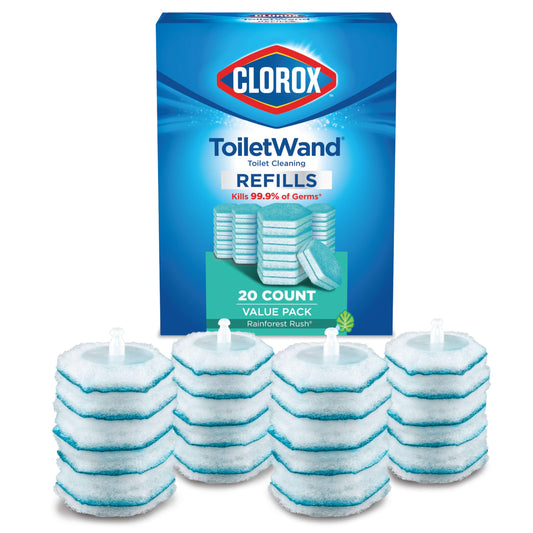 Toiletwand Disinfecting Refills, Disposable Wand Heads, 20/30 Count (Package May Vary)