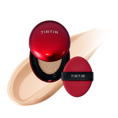 TIRTIR Red Cushion Foundation Mask Fit Full Coverage Weightless Skin Fit Satin Glow Finish Buildable