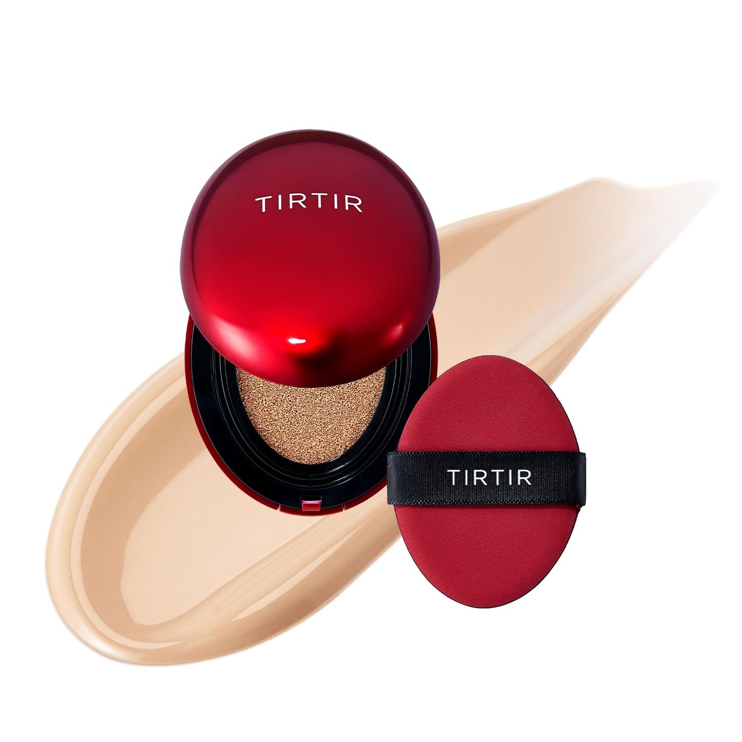 TIRTIR Red Cushion Foundation Mask Fit Full Coverage Weightless Skin Fit Satin Glow Finish Buildable