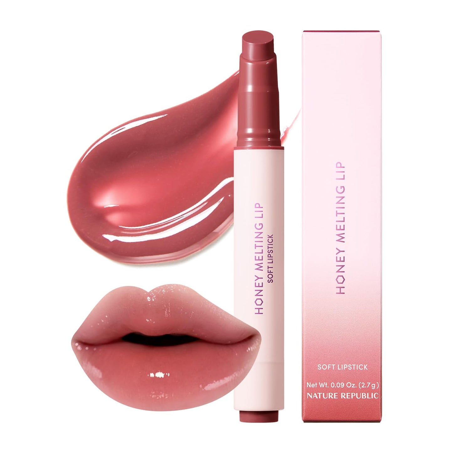 HONEY MELTING LIP (00 CHAI MILK TEA) SOFT LIP STICK Hydrating Gloss, Moisturizing Balms, Sheer Tint, Shine & Nude, Glowy Finish, Korean Make Up