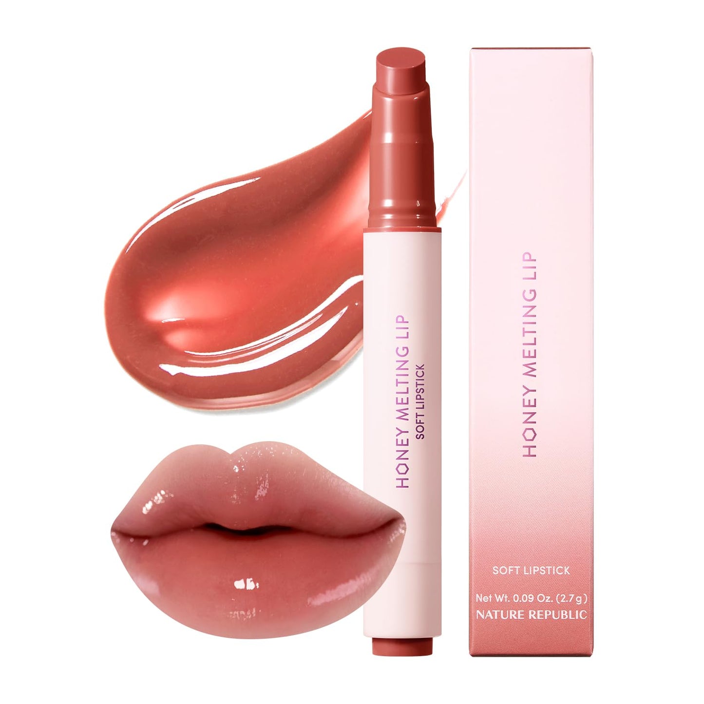 HONEY MELTING LIP (00 CHAI MILK TEA) SOFT LIP STICK Hydrating Gloss, Moisturizing Balms, Sheer Tint, Shine & Nude, Glowy Finish, Korean Make Up