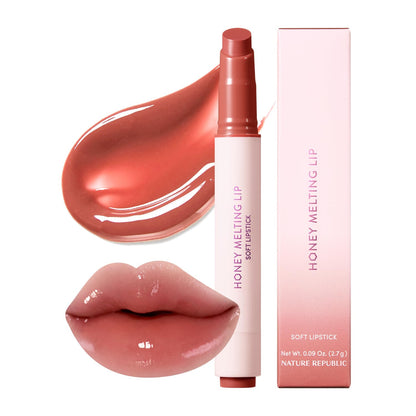HONEY MELTING LIP (00 CHAI MILK TEA) SOFT LIP STICK Hydrating Gloss, Moisturizing Balms, Sheer Tint, Shine & Nude, Glowy Finish, Korean Make Up