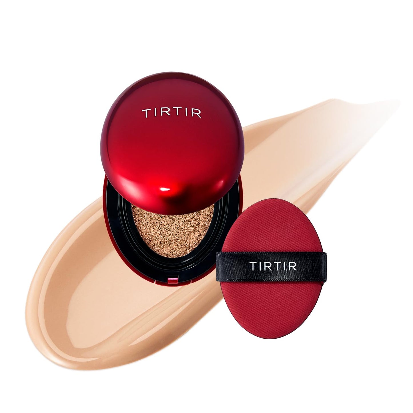 TIRTIR Red Cushion Foundation Mask Fit Full Coverage Weightless Skin Fit Satin Glow Finish Buildable